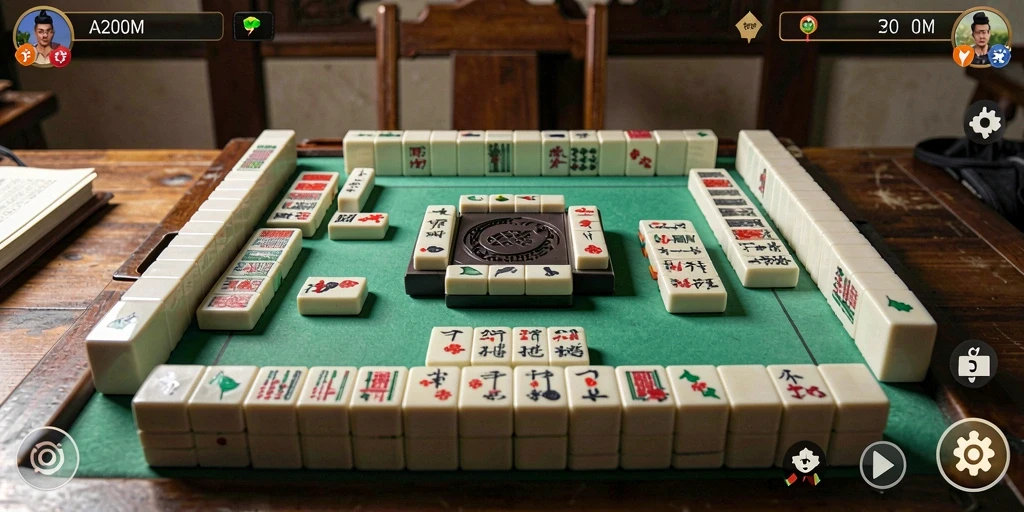 Screenshot utama A200M menampilkan gameplay Mahjong yang menarik.