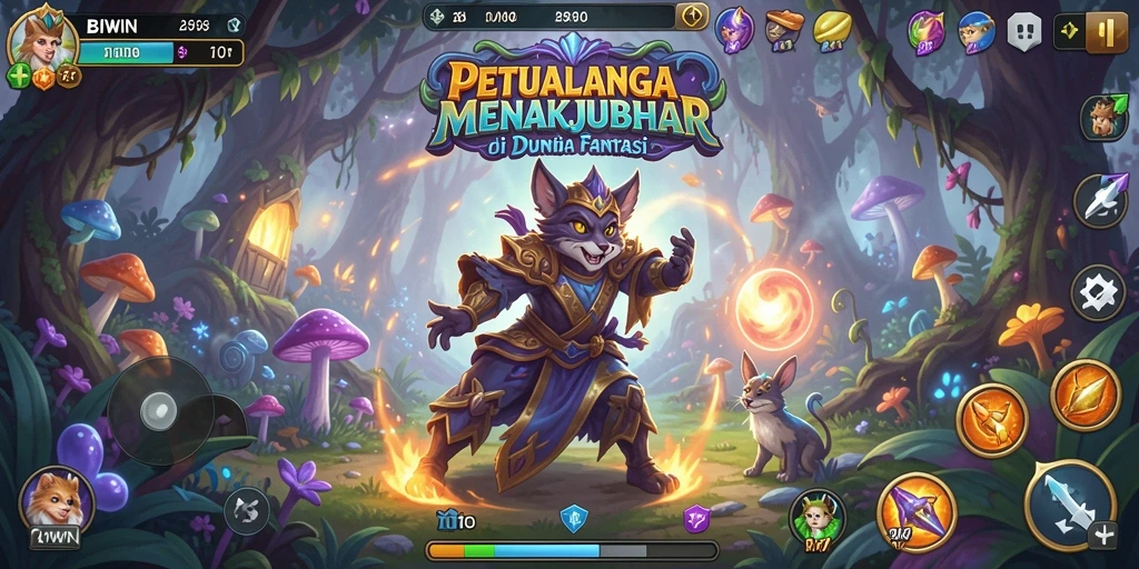 Tampilan gameplay menarik dan penuh petualangan di BIWIN.