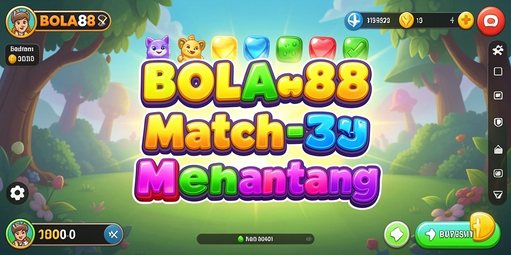 Screenshot gameplay BOLA88 yang menyenangkan dalam kategori Match-3.