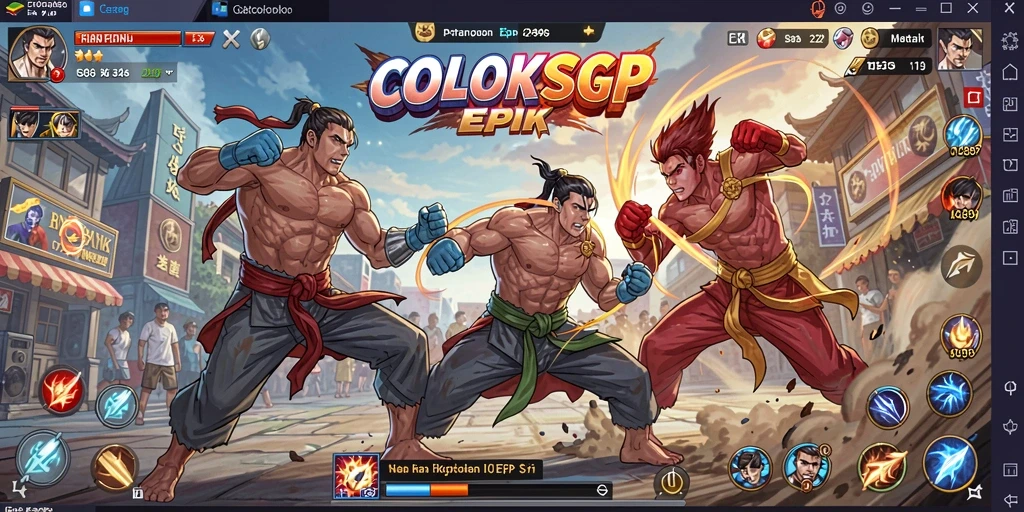 Tampilan aksi seru dalam gameplay COLOKSGP di arena Fighting.