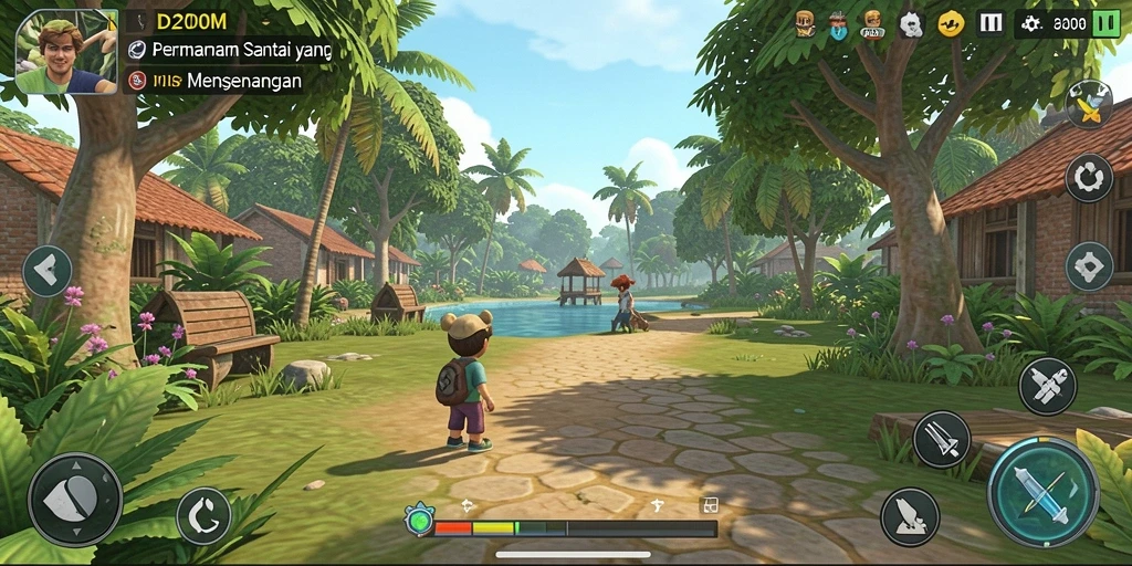 Tampilan gameplay D200M yang seru dan menghibur.