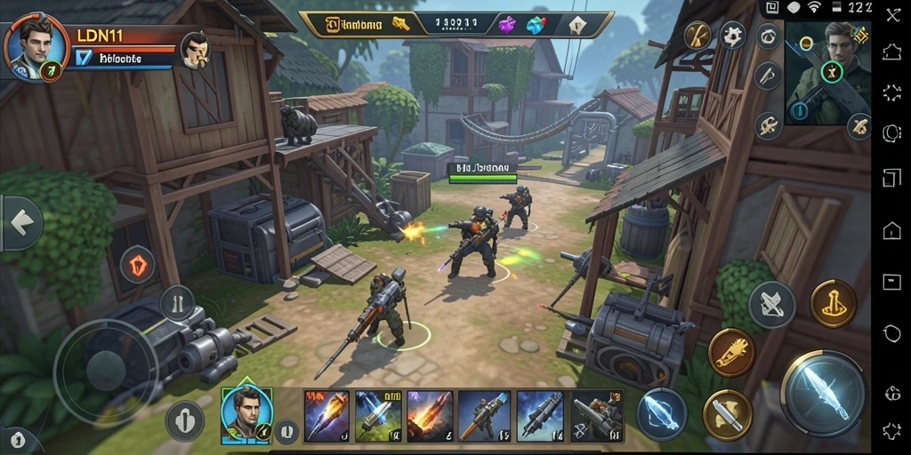 Screenshot gameplay LDN11 menampilkan aksi strategi yang intens dan mendebarkan.
