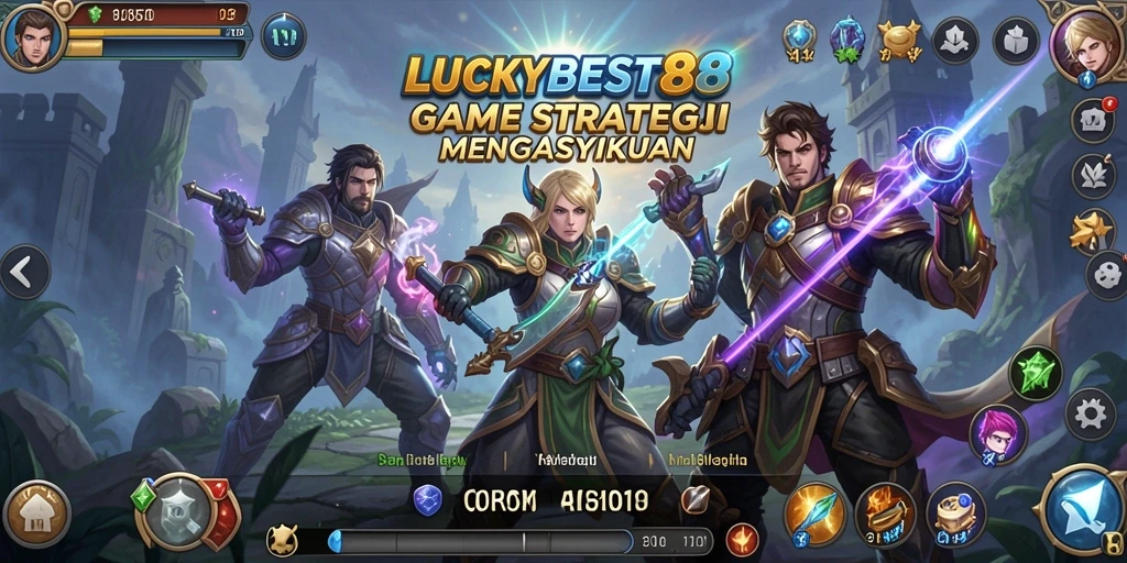 Gameplay SLG seru dalam LUCKYBEST88 menampilkan strategi dan pertempuran epik.