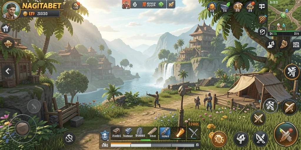 Screenshot gameplay NAGITABET yang menunjukkan dunia terbuka yang menakjubkan.