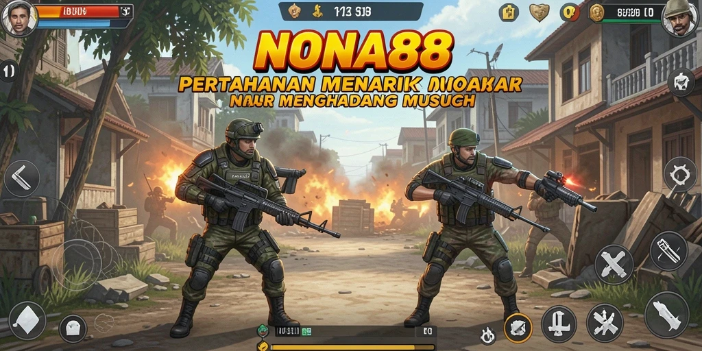 Screenshot gameplay NONA88 menampilkan menara yang siap menghadang serangan musuh.