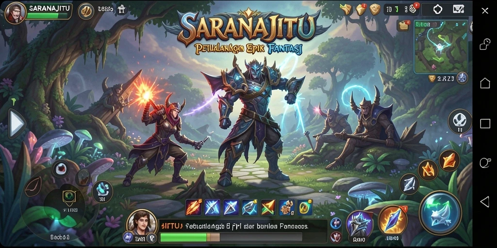 Tampilan menarik dari gameplay SARANAJITU yang memukau dalam dunia RPG.