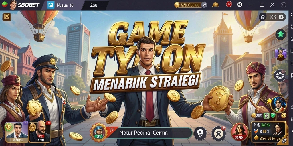 Tampilan gameplay SBOBET yang menampilkan elemen Tycoon yang seru.