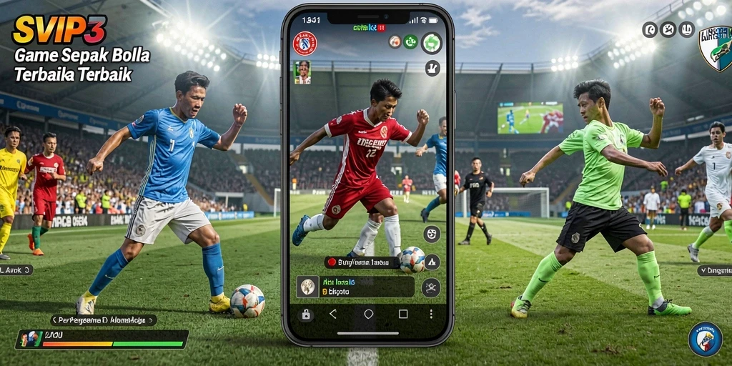 Tampilan gameplay SVIP3 yang menarik dengan aksi sepak bola intens.