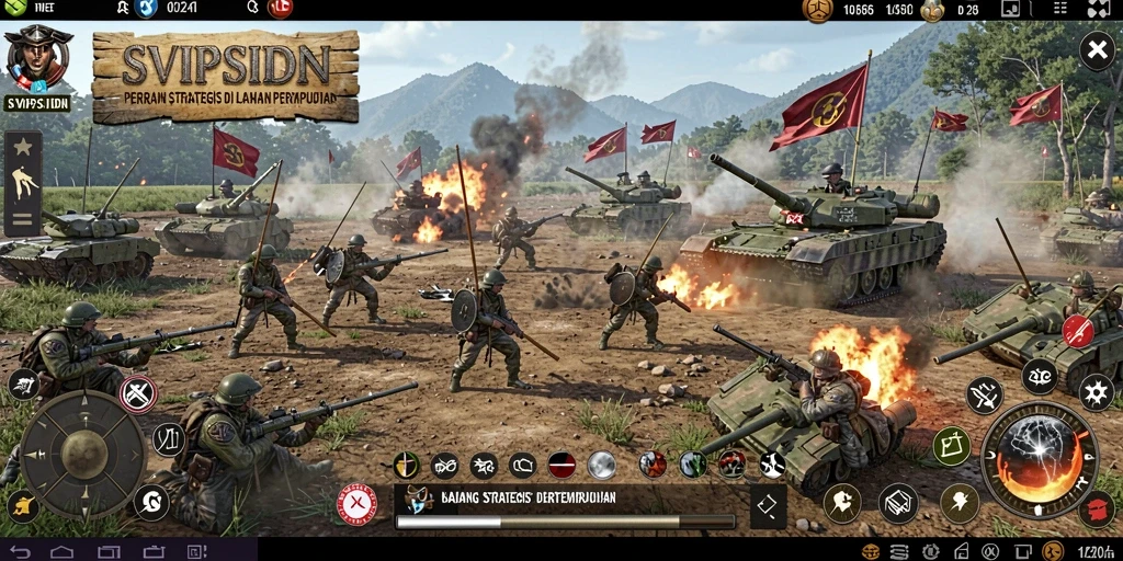 Tangkapan layar gameplay SVIPSIDN yang mendebarkan dengan aksi pertempuran intens.