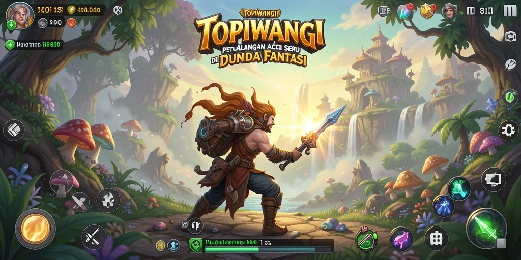 Tampilan seru dari gameplay aksi TOPIWANGI yang menegangkan.