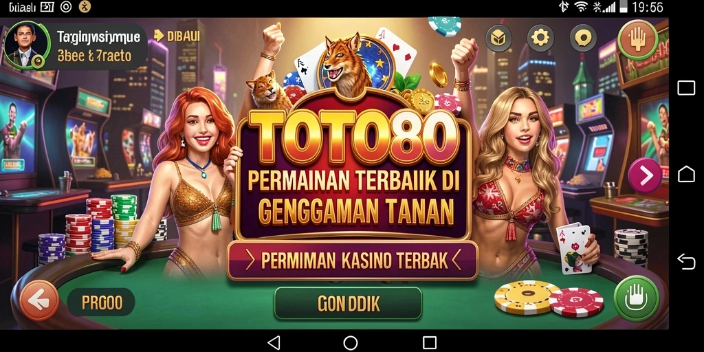 Tampilan gameplay seru di TOTO80 dengan suasana kasino yang nyata.
